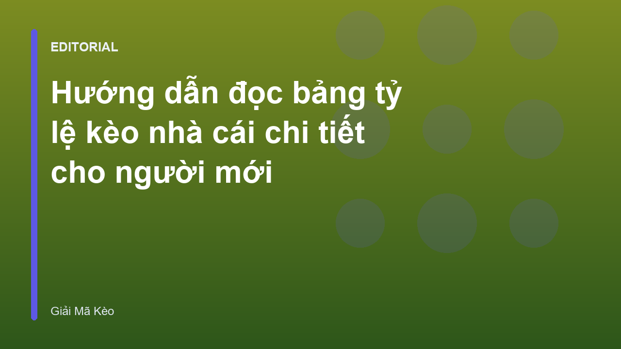 Bảng tỷ lệ kèo bóng đá cơ bản